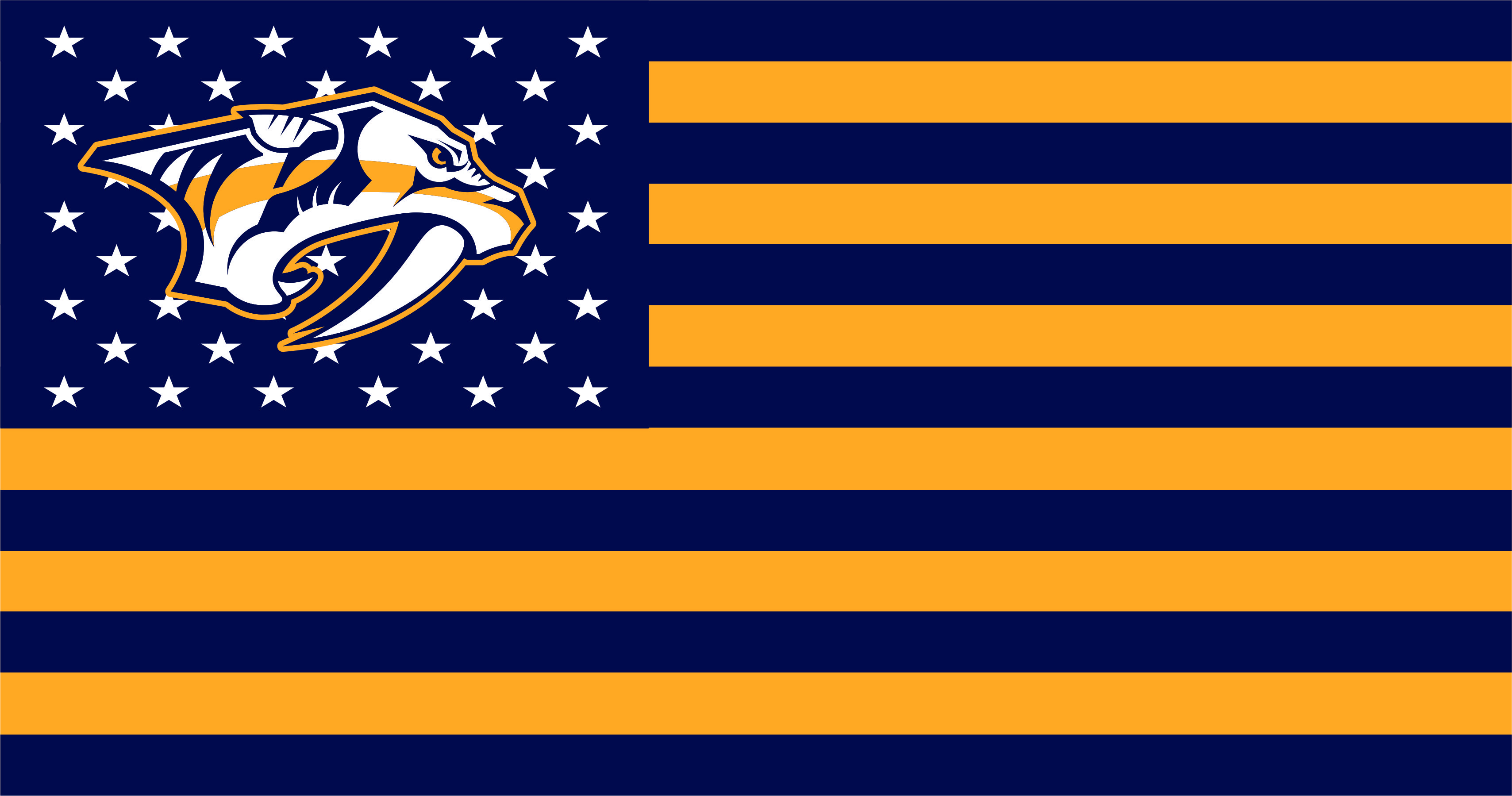 Nashville Predators Flag001 logo iron on paper